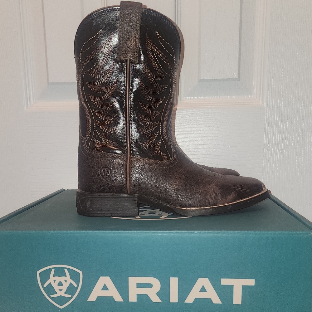 Ariat Dark Brown Leather Western Boots